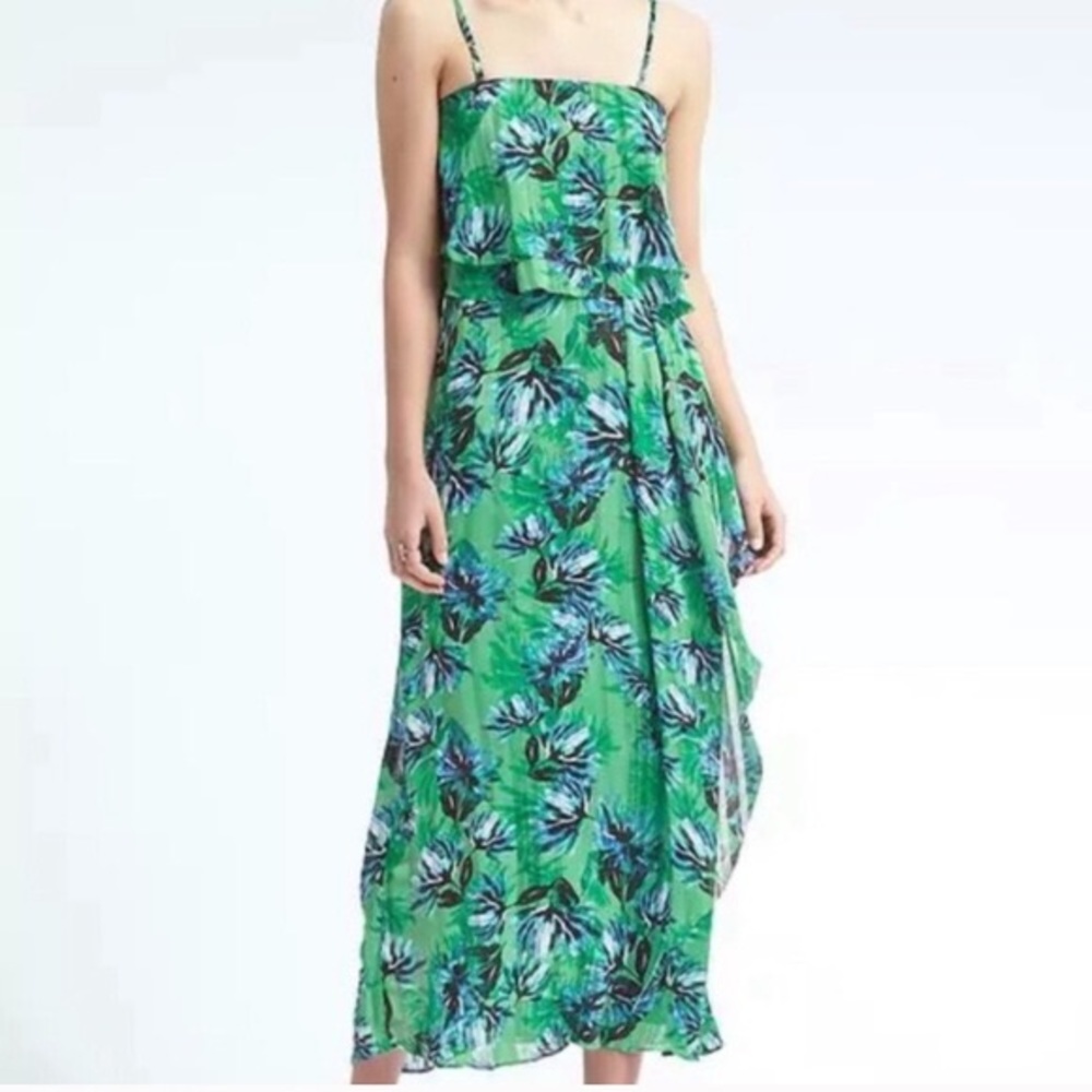 Floral green dress